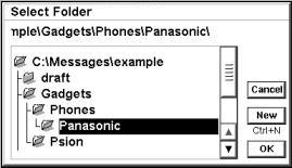 Folder selector after pressing p again